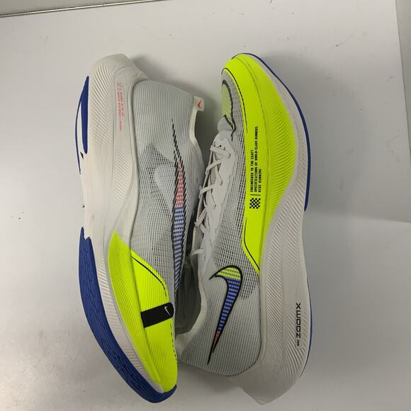 Nike ZoomX Vaporfly Next% 2 White Volt Racer Blue CU4111 103 Size 15 Running main image 5